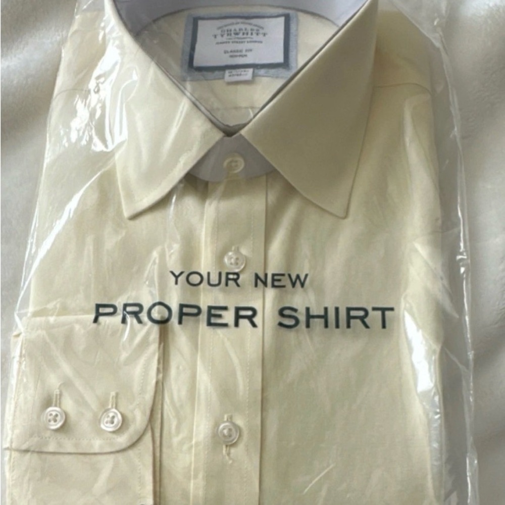 Charles Tyrwhitt Pale Yellow Men's Dress Shirt